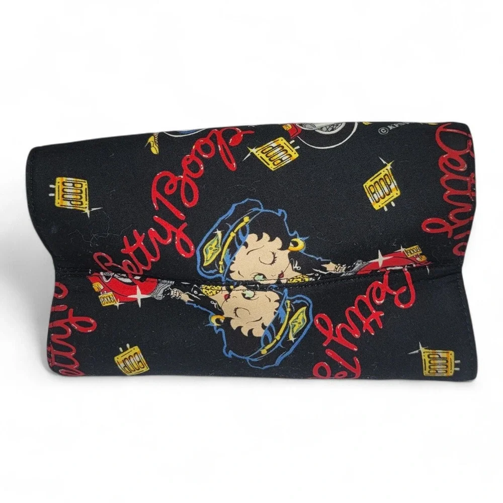Vintage Betty‎ Boop Motorcycle Black Tote Bag Chain Strap